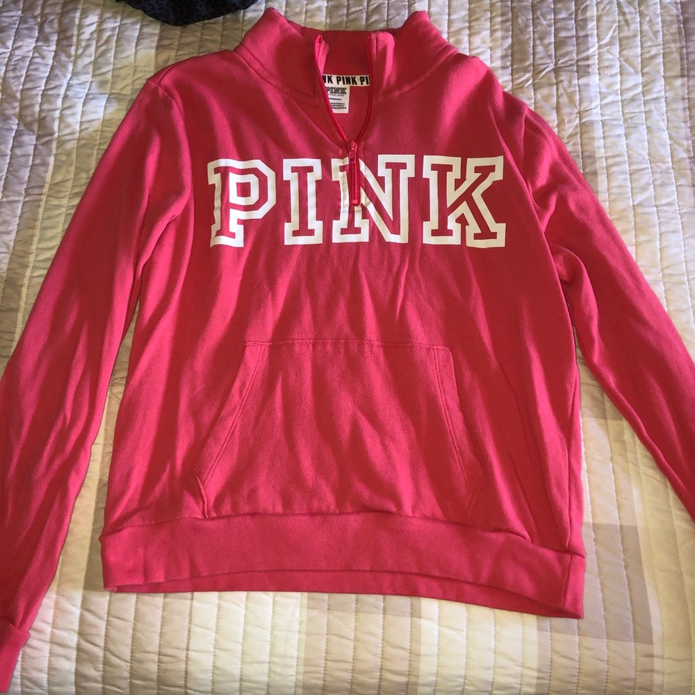 PINK pullover quarter zip